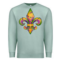 Seafoam mardi gras fleur de lis Premium Sweatshirt - RanaPortraitStore