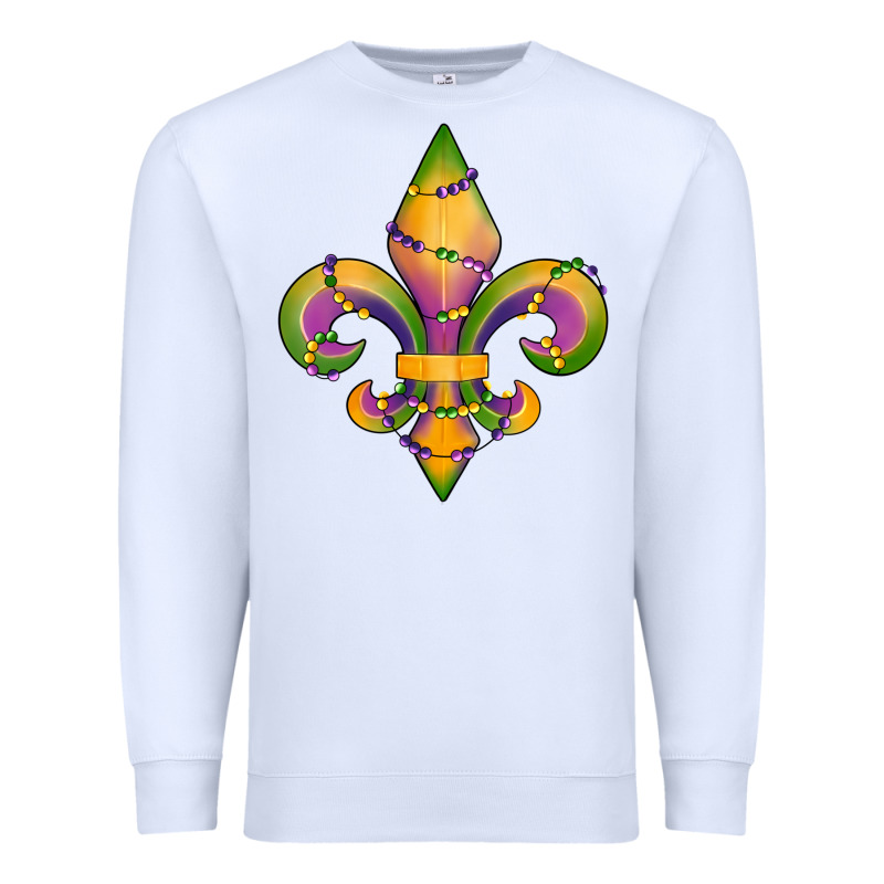 Mardi Gras Fleur De Lis Premium Sweatshirt by RanaPortraitStore | Teevron