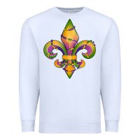 White mardi gras fleur de lis Premium Sweatshirt - RanaPortraitStore