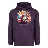 Plum cat8 Heavyweight Hoodie - Unal Design