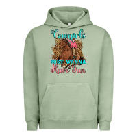 Pigment Oil Green cowgirls just wanna have fun Urban Hoodie - Artiststas
