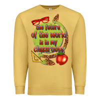 Antique Gold the future of the world is in my classroom Premium Sweatshirt - texasbilliewilder