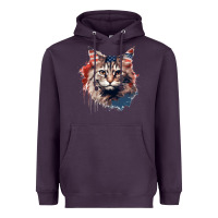 Plum cat9 Heavyweight Hoodie - Unal Design