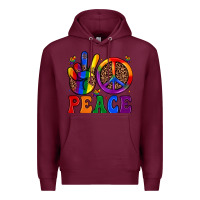 Burgundy peace Premium Hoodie - JahusDesignShop