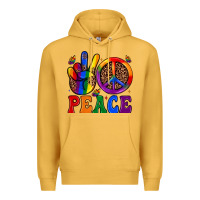 Mustard peace Premium Hoodie - JahusDesignShop