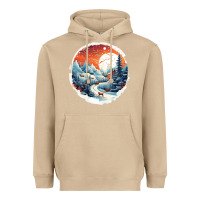 Mushroom deer snow house design Heavyweight Hoodie - Unal Design
