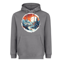Storm deer snow house design Heavyweight Hoodie - Unal Design