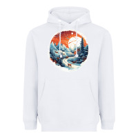White deer snow house design Heavyweight Hoodie - Unal Design