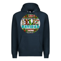 Navy Christmas feliz navidad Premium Hoodie - Artiststas
