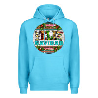 Ocean Blue Christmas feliz navidad Premium Hoodie - Artiststas