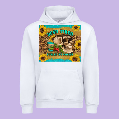 Dead Tired Fueled By Coffee Urban Hoodie Designed By Artiststas