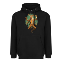 Black happy deer Heavyweight Hoodie - Unal Design
