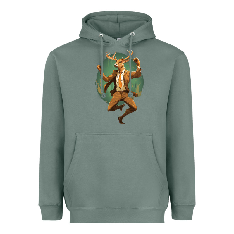 Happy Deer Heavyweight Hoodie by Unal Design | Teevron