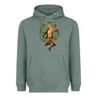 Sage happy deer Heavyweight Hoodie - Unal Design
