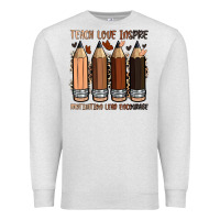 Oatmeal Heather teach love inspire motivation lead encourage Premium Sweatshirt - Zillion Design Studio