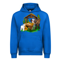 Cobalt jesus holy night cows and sunflowers Urban Hoodie - AdoDesignShop