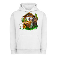 Pigment Lunar Rock jesus holy night cows and sunflowers Urban Hoodie - AdoDesignShop