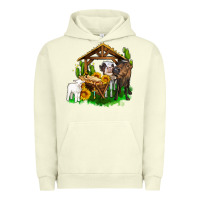 Pigment Pistachio jesus holy night cows and sunflowers Urban Hoodie - AdoDesignShop