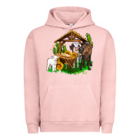 Pigment Salmon jesus holy night cows and sunflowers Urban Hoodie - AdoDesignShop