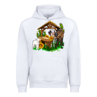 White jesus holy night cows and sunflowers Urban Hoodie - AdoDesignShop