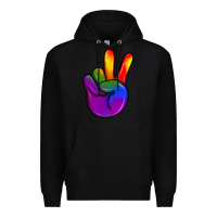 Black pride peace hand Premium Hoodie - JahusDesignShop