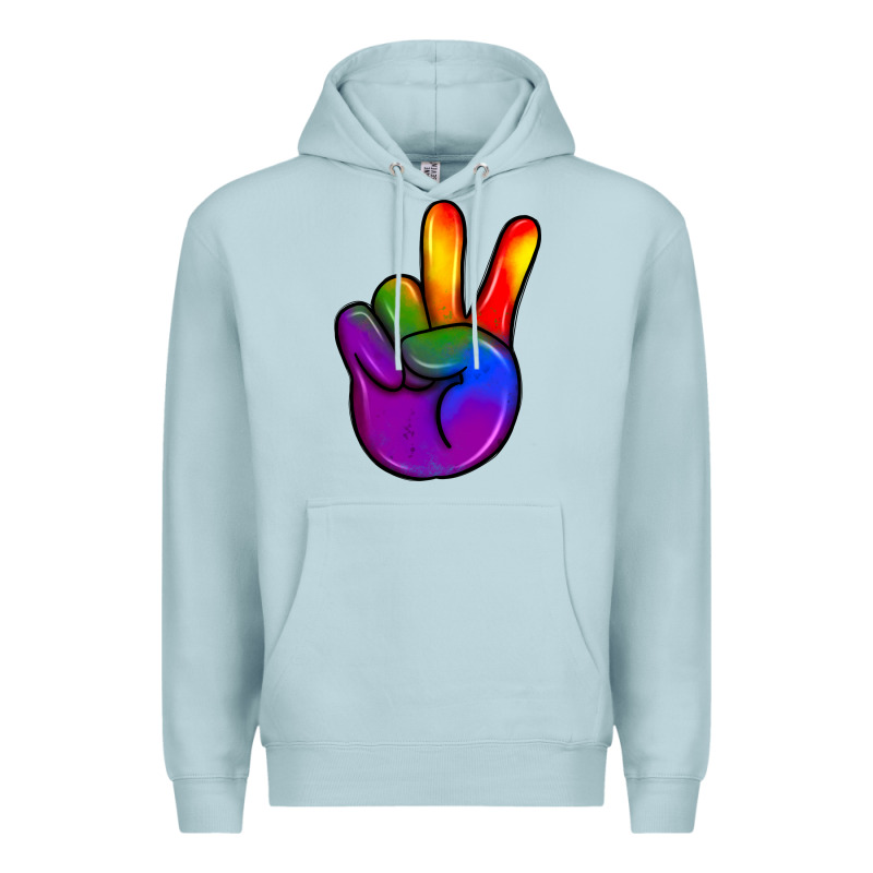Pride Peace Hand Premium Hoodie by JahusDesignShop | Teevron