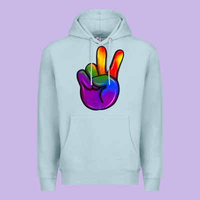 Pride Peace Hand Premium Hoodie Designed By Jahusdesignshop