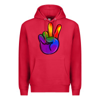 Cardinal pride peace hand Premium Hoodie - JahusDesignShop