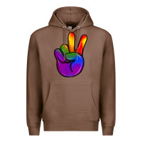 Chestnut pride peace hand Premium Hoodie - JahusDesignShop