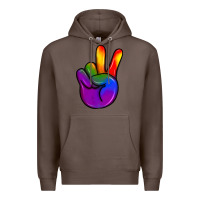 Coffee pride peace hand Premium Hoodie - JahusDesignShop