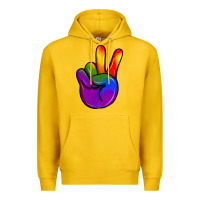 Lemon pride peace hand Premium Hoodie - JahusDesignShop