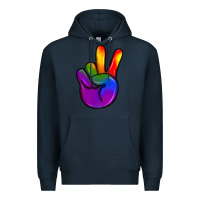 Navy pride peace hand Premium Hoodie - JahusDesignShop