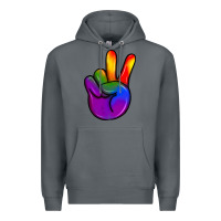 Rock pride peace hand Premium Hoodie - JahusDesignShop
