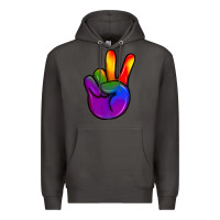 Smoke pride peace hand Premium Hoodie - JahusDesignShop