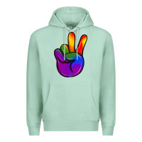 Seafoam pride peace hand Premium Hoodie - JahusDesignShop