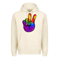 Tofu pride peace hand Premium Hoodie - JahusDesignShop