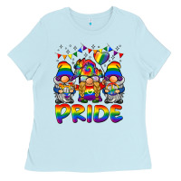 Baby Blue pride gnome Ladies Tee - BarkalooDesign