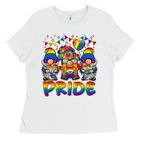 White pride gnome Ladies Tee - BarkalooDesign