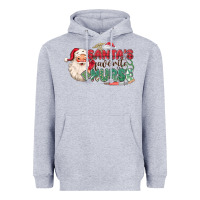Heather Grey Santa's Favorite Nurse Heavyweight Hoodie - MaliasSmallBusiness