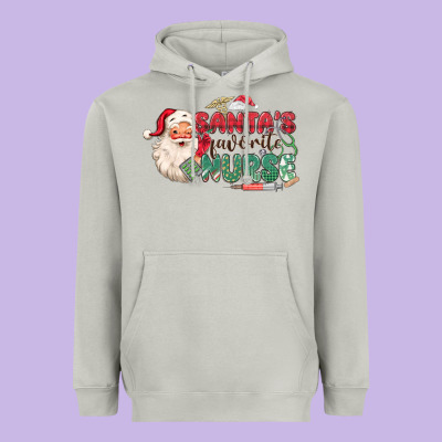 Heavyweight Hoodie Santa's Favorite Nurse