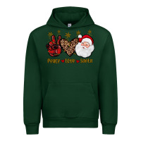 Forest Green peace love santa Urban Hoodie - JahusDesignShop