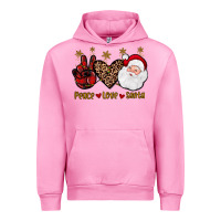 Fuchsia Pink peace love santa Urban Hoodie - JahusDesignShop