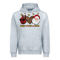 Heather Grey peace love santa Urban Hoodie - JahusDesignShop