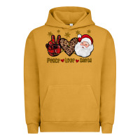 Pigment Peanut Butter peace love santa Urban Hoodie - JahusDesignShop