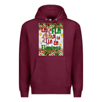 Burgundy christmas fla la la la la la flamingo air freshener Premium Hoodie - Artiststas