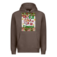Coffee christmas fla la la la la la flamingo air freshener Premium Hoodie - Artiststas