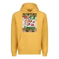 Mustard christmas fla la la la la la flamingo air freshener Premium Hoodie - Artiststas