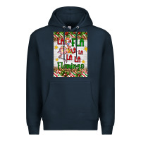 Navy christmas fla la la la la la flamingo air freshener Premium Hoodie - Artiststas