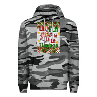 Slate Camo christmas fla la la la la la flamingo air freshener Premium Hoodie - Artiststas