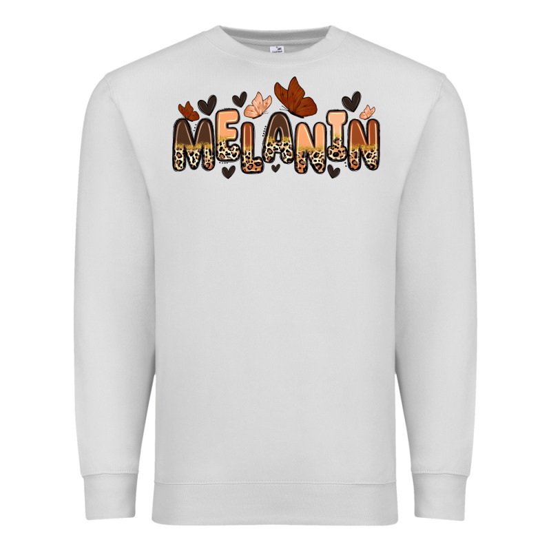 Melanin Butterfly Premium Sweatshirt by Zillion Design Studio | Teevron